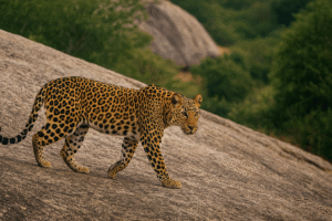 Jawai leopard sighting in monsoon