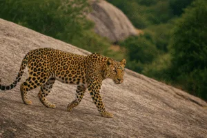 Jawai leopard sighting in monsoon